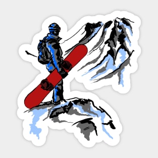 Snowboarding Sticker